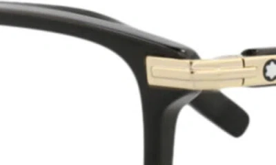 Montblanc 54mm Rectangle Optical Frames In Black