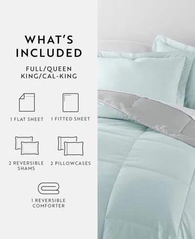 Ienjoy Home Bedding Bundle Reversible Pattern 7-piece Comforter Set, King
