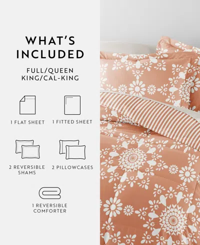 Ienjoy Home Bedding Bundle Patterned 7-piece Comforter Set, Queen