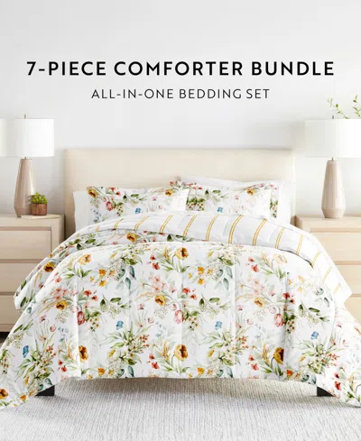 Ienjoy Home Bedding Bundle Patterned 7-piece Comforter Set, King