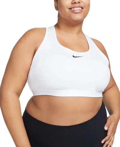 Nike Plus Size Active Medium-support Padded Logo Sports Bra In Multi