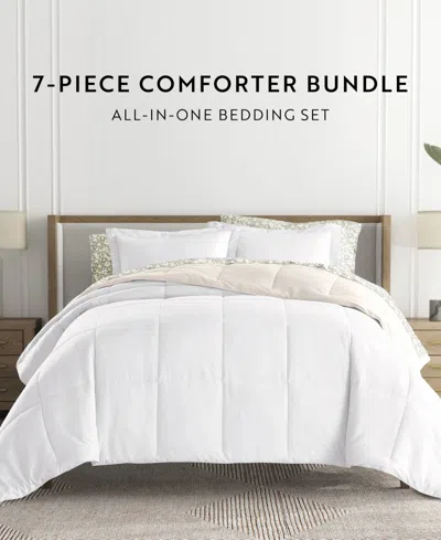 Ienjoy Home Bedding Bundle Reversible Pattern 5-piece Comforter Set, Twin