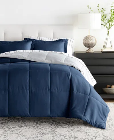 Ienjoy Home Bedding Bundle Reversible Pattern 7-piece Comforter Set, King