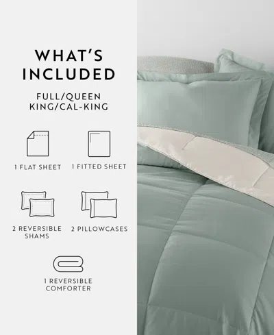 Ienjoy Home Bedding Bundle Reversible Pattern 7-piece Comforter Set, Full