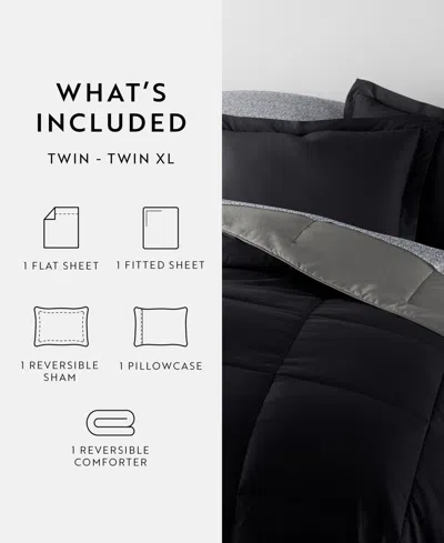 Ienjoy Home Bedding Bundle Reversible Pattern 7-piece Comforter Set, Queen
