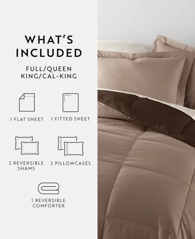 Ienjoy Home Bedding Bundle Reversible Pattern 7-piece Comforter Set, California King