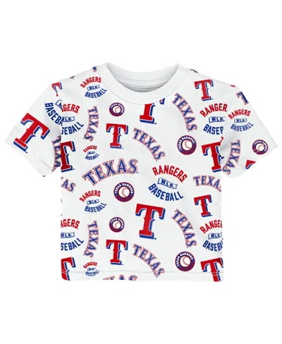 Outerstuff Toddler White Texas Rangers Run Down T-shirt In Multi