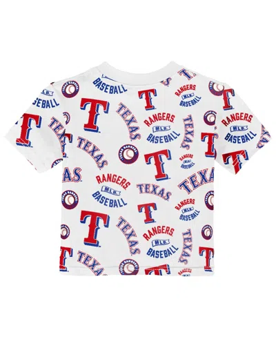 Outerstuff Toddler White Texas Rangers Run Down T-shirt In Multi