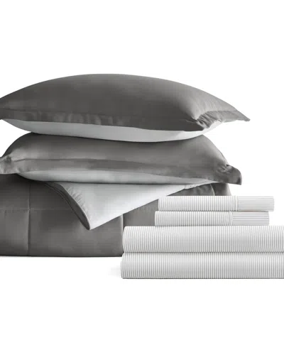 Ienjoy Home Bedding Bundle Reversible Pattern 5-piece Comforter Set, Twin