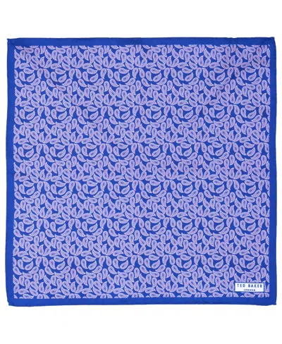 Ted Baker Men's Tossed Pine Pattern Pocket Square In Blue