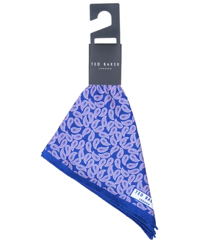 Ted Baker Men's Tossed Pine Pattern Pocket Square In Blue
