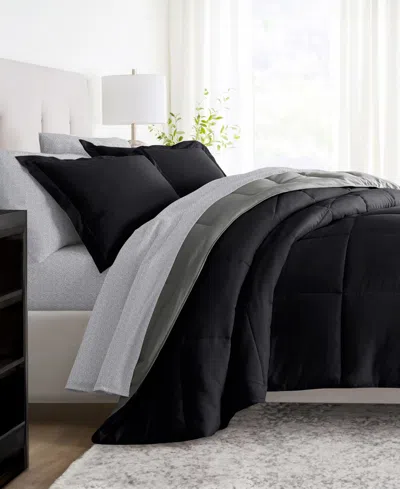 Ienjoy Home Bedding Bundle Reversible Pattern 7-piece Comforter Set, King