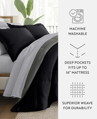 Ienjoy Home Bedding Bundle Reversible Pattern 7-piece Comforter Set, King