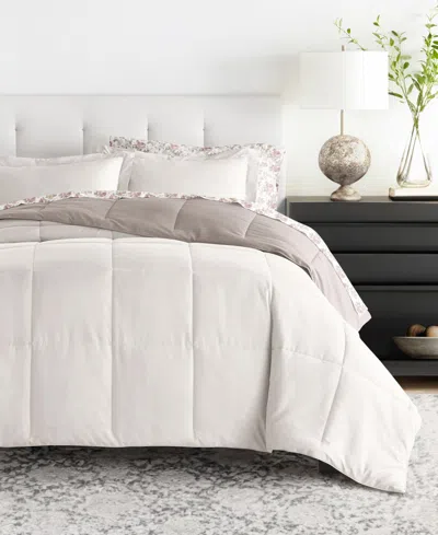 Ienjoy Home Bedding Bundle Reversible Pattern 7-piece Comforter Set, Queen