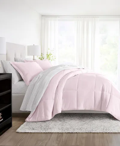 Ienjoy Home Bedding Bundle Reversible Pattern 7-piece Comforter Set, Full