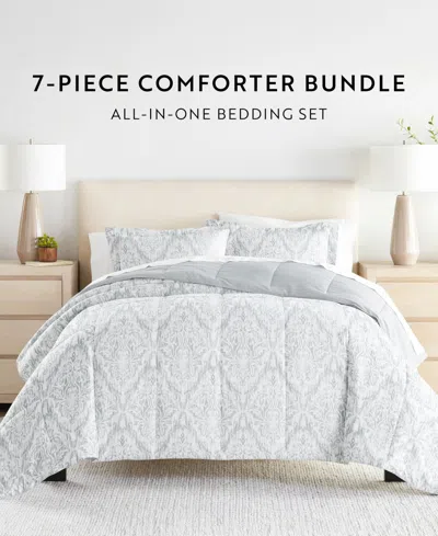 Ienjoy Home Bedding Bundle Patterned 7-piece Comforter Set, King