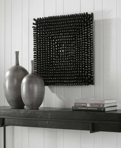 Uttermost Portside 24" Wood Wall Panel In Black