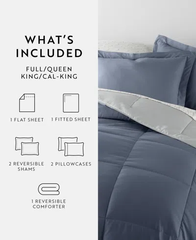 Ienjoy Home Bedding Bundle Reversible Pattern 7-piece Comforter Set, Full