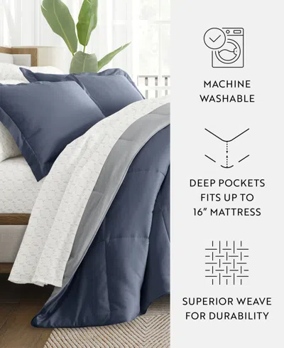 Ienjoy Home Bedding Bundle Reversible Pattern 7-piece Comforter Set, Queen
