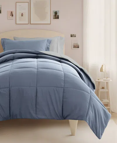 Ienjoy Home Solid Reversible Dorm 8-piece Comforter Set, Twin Xl