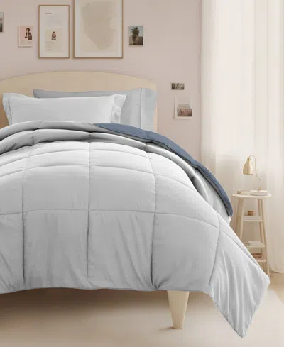 Ienjoy Home Solid Reversible Dorm 8-piece Comforter Set, Twin Xl
