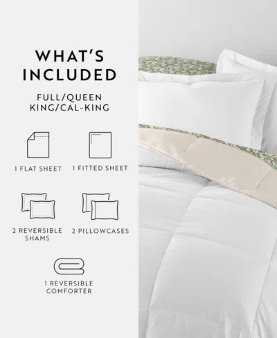 Ienjoy Home Bedding Bundle Reversible Pattern 7-piece Comforter Set, Full