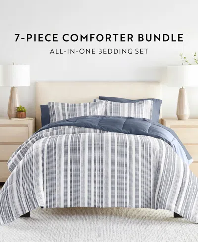 Ienjoy Home Bedding Bundle Patterned 7-piece Comforter Set, King