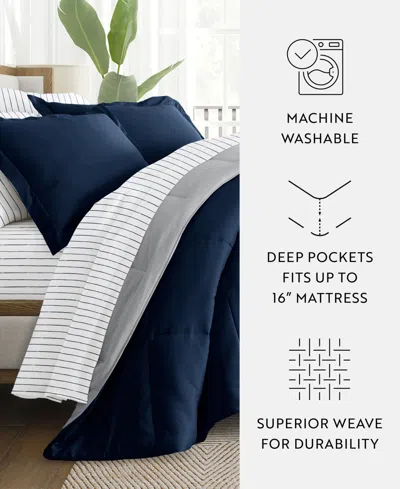 Ienjoy Home Bedding Bundle Reversible Pattern 7-piece Comforter Set, Full