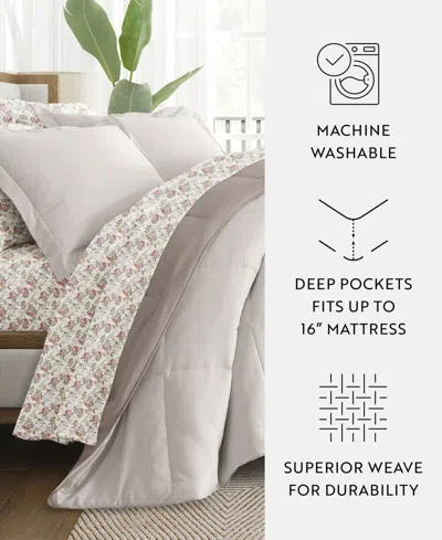 Ienjoy Home Bedding Bundle Reversible Pattern 7-piece Comforter Set, Full