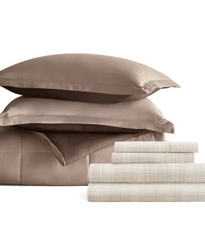 Ienjoy Home Bedding Bundle Reversible Pattern 5-piece Comforter Set, Twin