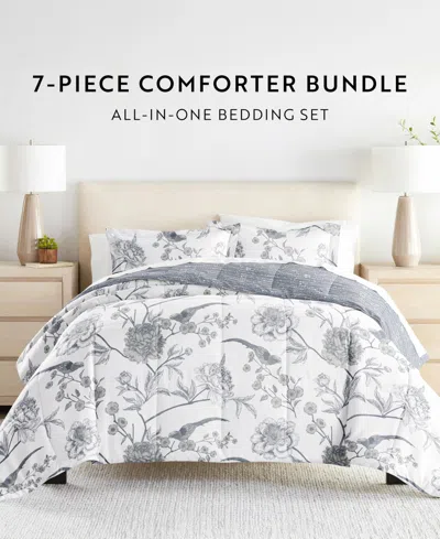 Ienjoy Home Bedding Bundle Patterned 7-piece Comforter Set, King