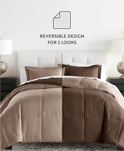 Ienjoy Home Bedding Bundle Reversible Pattern 7-piece Comforter Set, Full