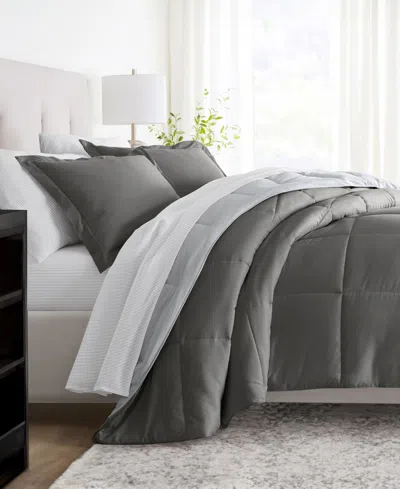Ienjoy Home Bedding Bundle Reversible Pattern 7-piece Comforter Set, Full