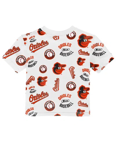 Outerstuff Toddler White Baltimore Orioles Run Down T-shirt In White
