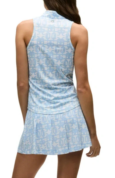 Greyson Alpha Glyph Half Zip Performance Top In Blue