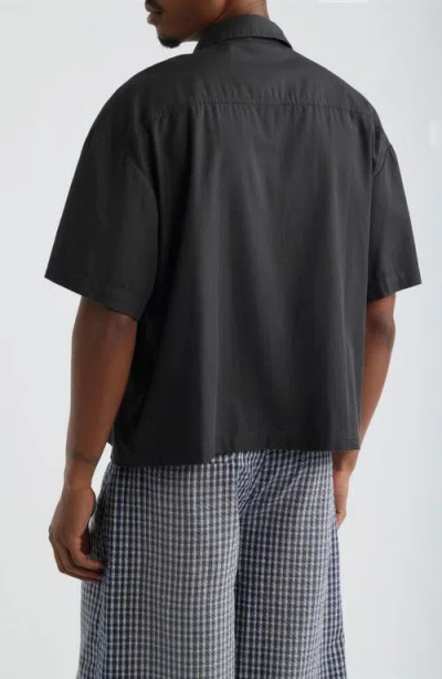 Elwood Boxy Camp Shirt In Black