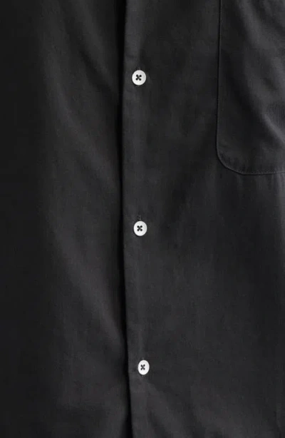 Elwood Boxy Camp Shirt In Black