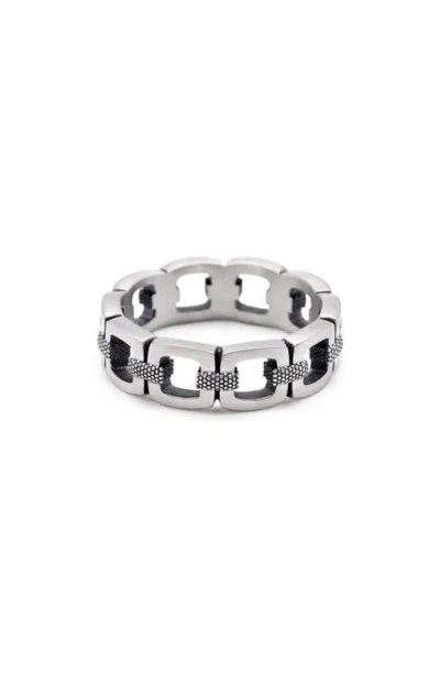 Serge Denimes Silver Bond Ring In Red
