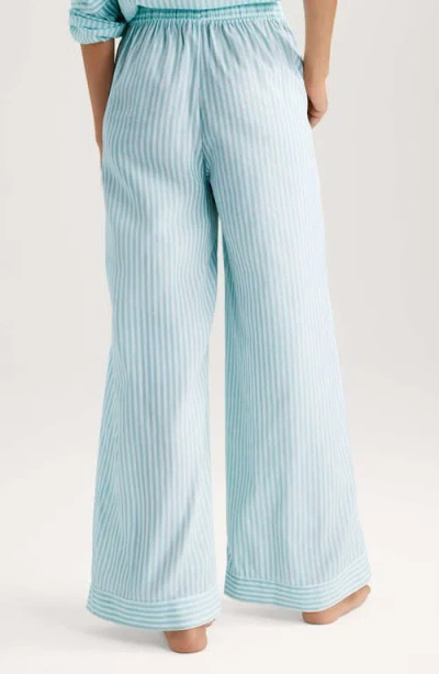 Tommy John Stripe High Waist Woven Sleep Pants In Brown