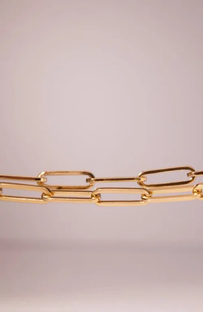 Aurate New York Large Paperclip Chain Necklace In Gold
