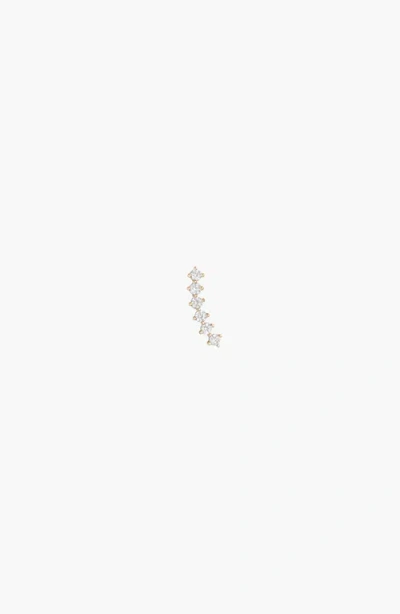 Aurate New York Lab Grown Sapphire Climber Flatback Earring In Gold