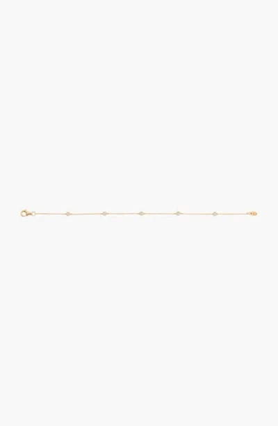 Aurate New York Lab Grown White Sapphire Station Bracelet In Yellow