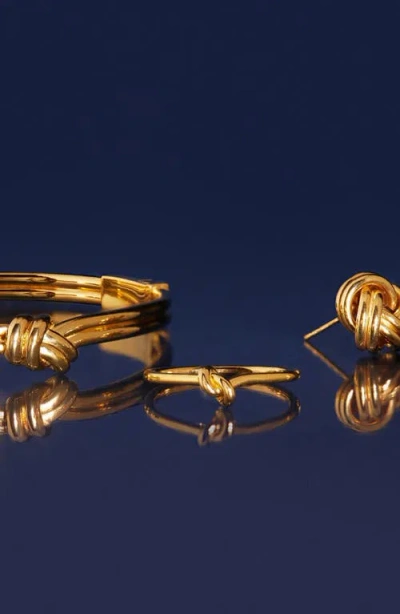 Aurate New York Gold Knot Ring In Yellow