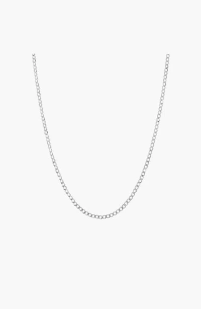 Aurate New York Medium Gold Curb Chain Necklace In White