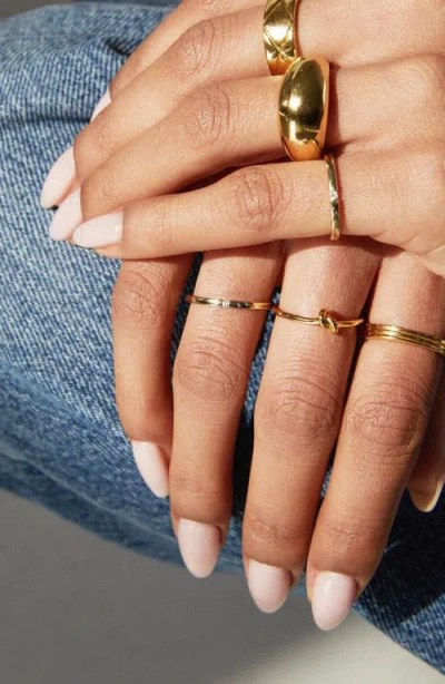 Aurate New York Gold Knot Ring In Yellow