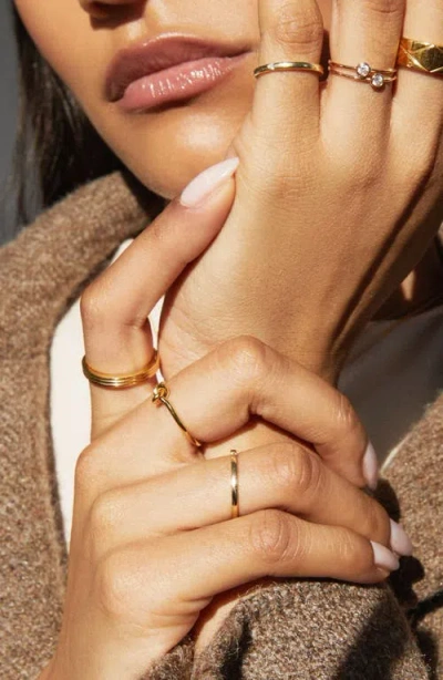 Aurate New York Gold Knot Ring In Yellow