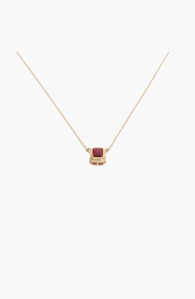 Aurate New York Lab Grown Red Ruby Heirloom Necklace In White