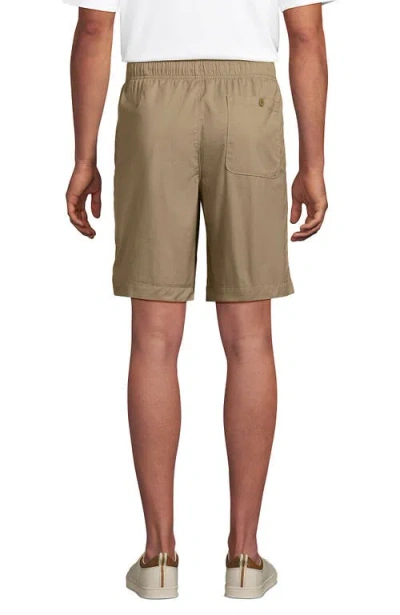 Lands' End 9" Pull On Deck Shorts In Brown