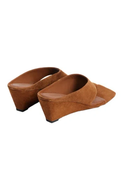 Sandro Square-toe Suede Sandals In Multi