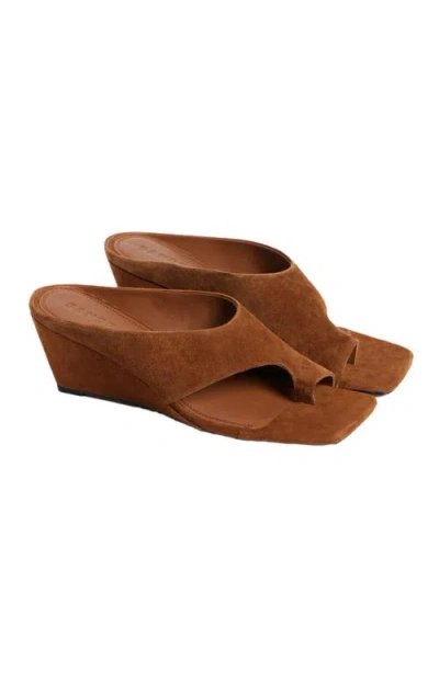Sandro Square-toe Suede Sandals In Multi